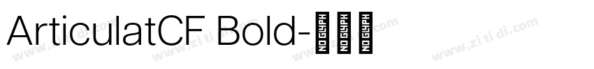 ArticulatCF Bold字体转换